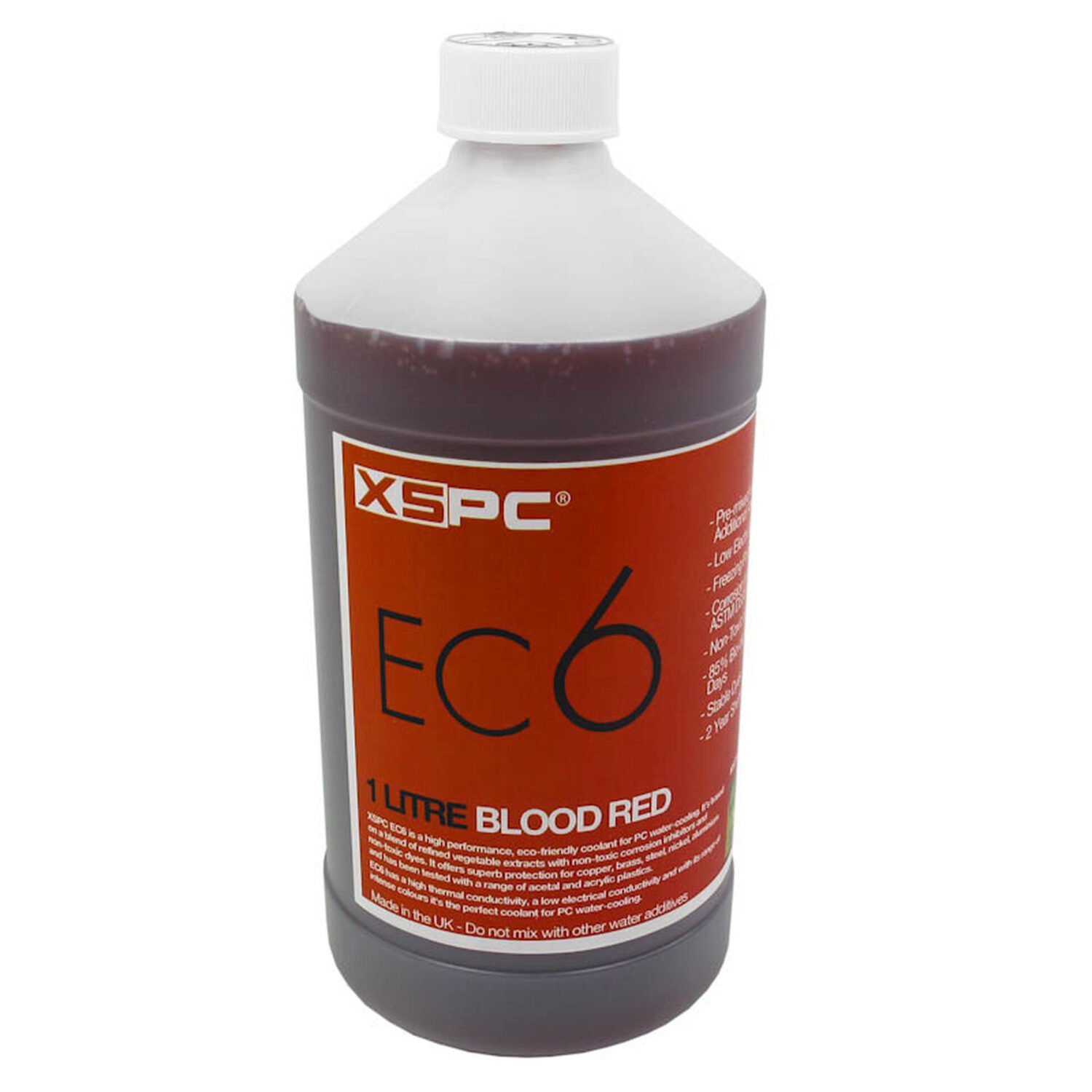 XSPC EC6 High Performance Premix PC Coolant - 1 Liter - Blood Red