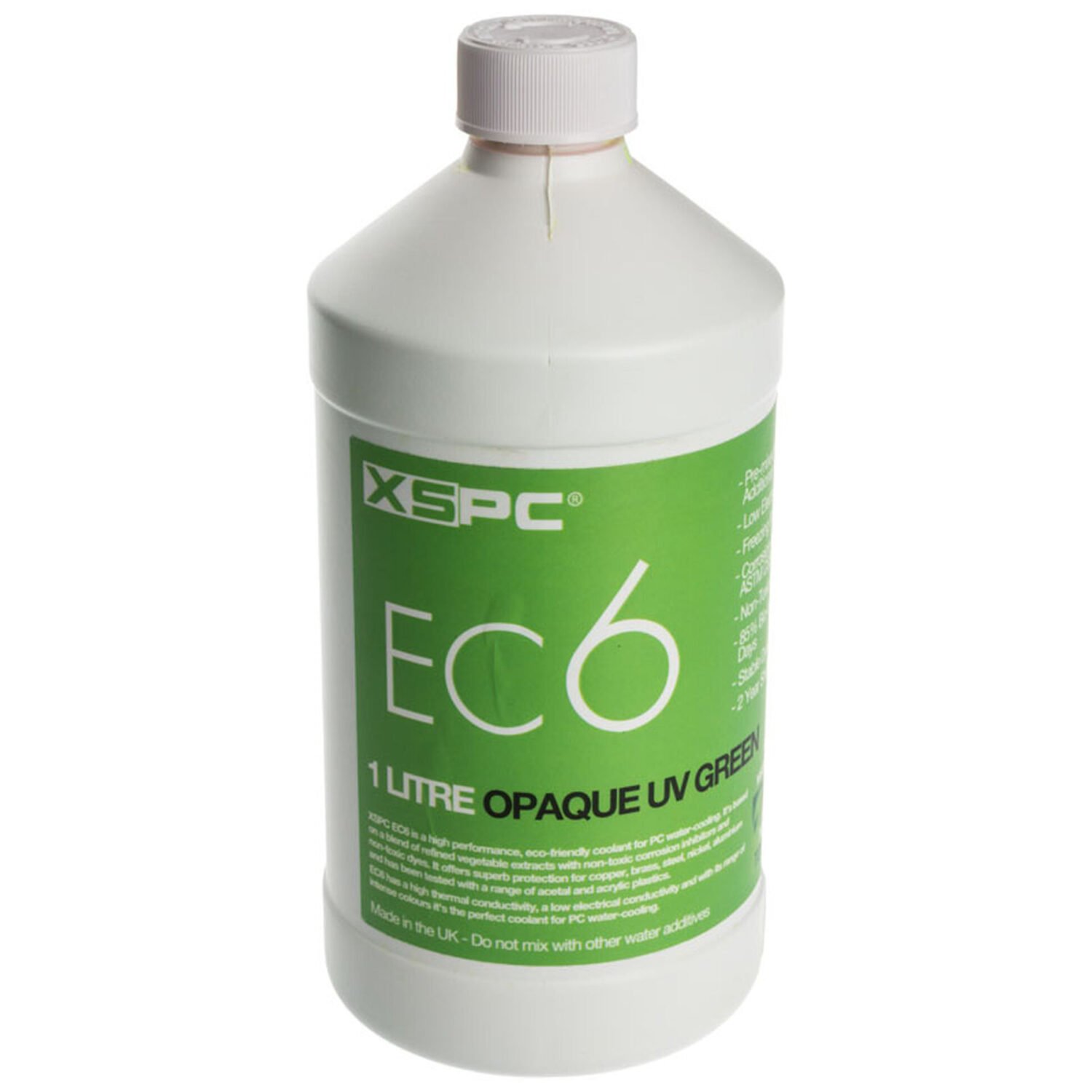 XSPC EC6 High Performance Premix PC Coolant - 1 Liter- Opaque UV Green