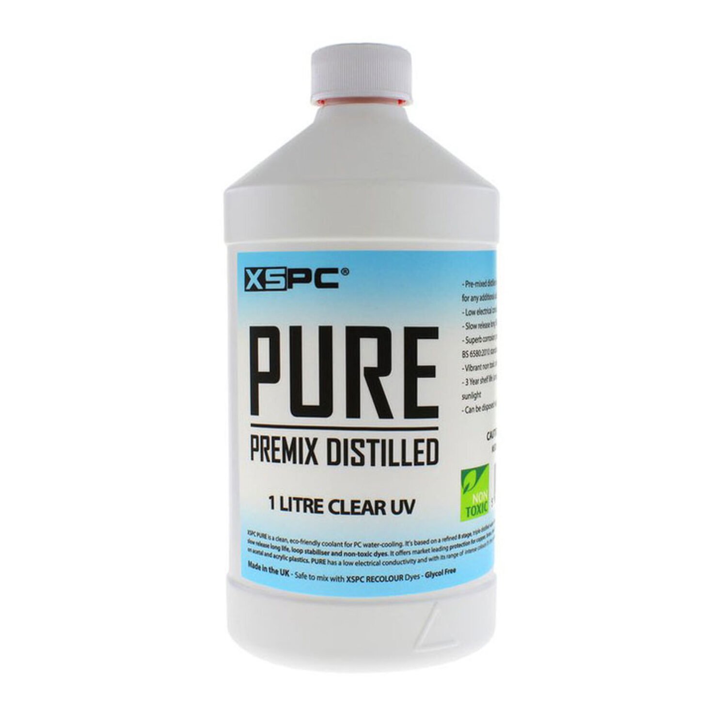 XSPC PURE Premix Distilled Coolant - 1 Liter - Clear UV