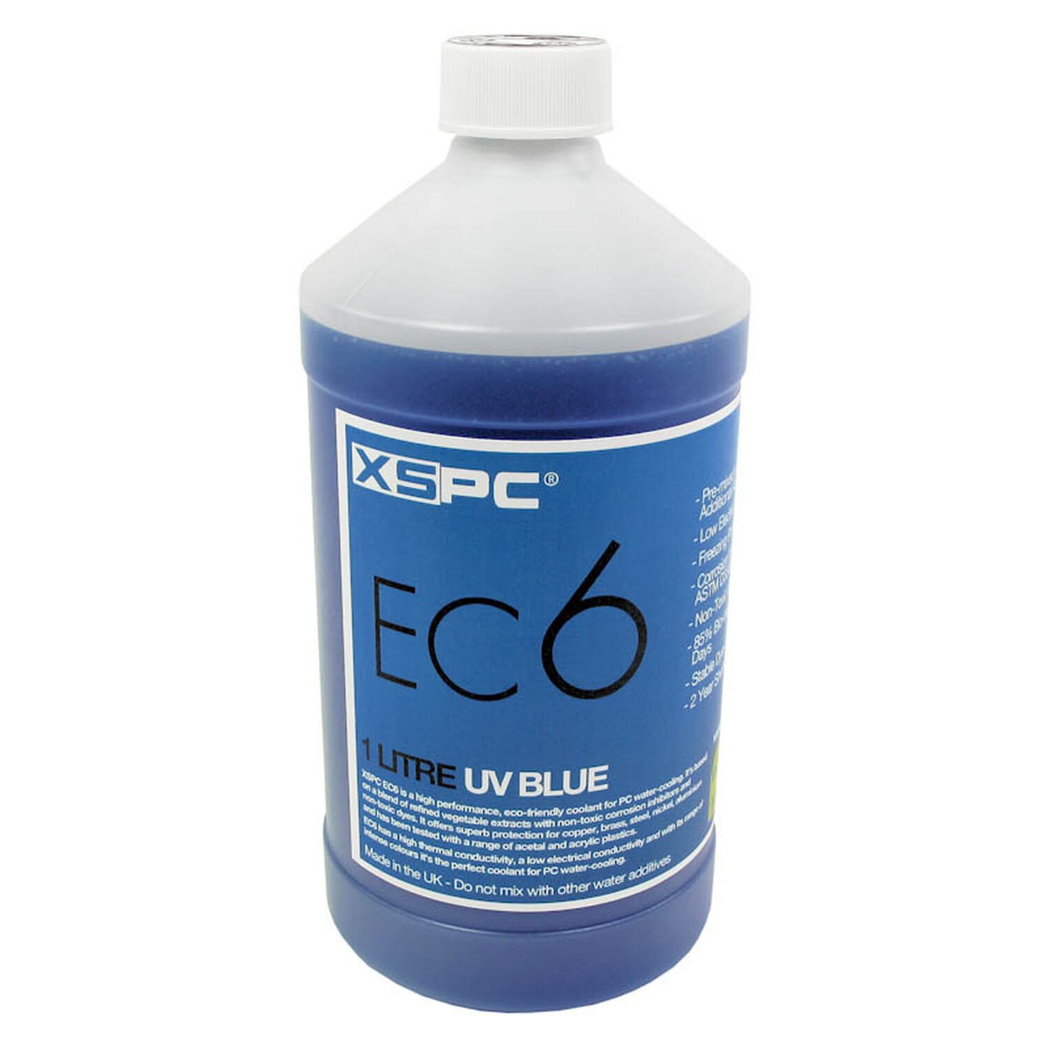 XSPC EC6 High Performance Premix PC Coolant - 1 Liter - Blue UV