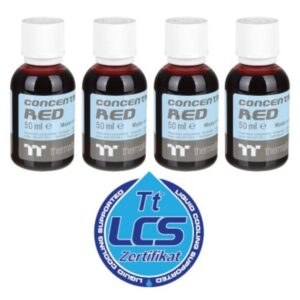 Thermaltake TT Premium Concentrate – Red Coolant Dye (4x 50 ml Bottles)