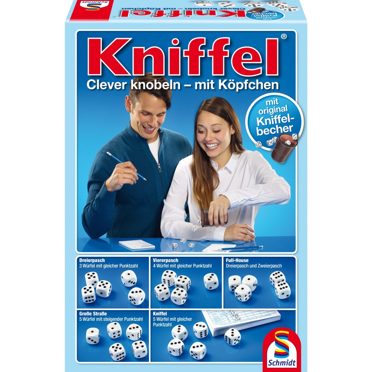 Kniffel mit Lederwürfelbecher