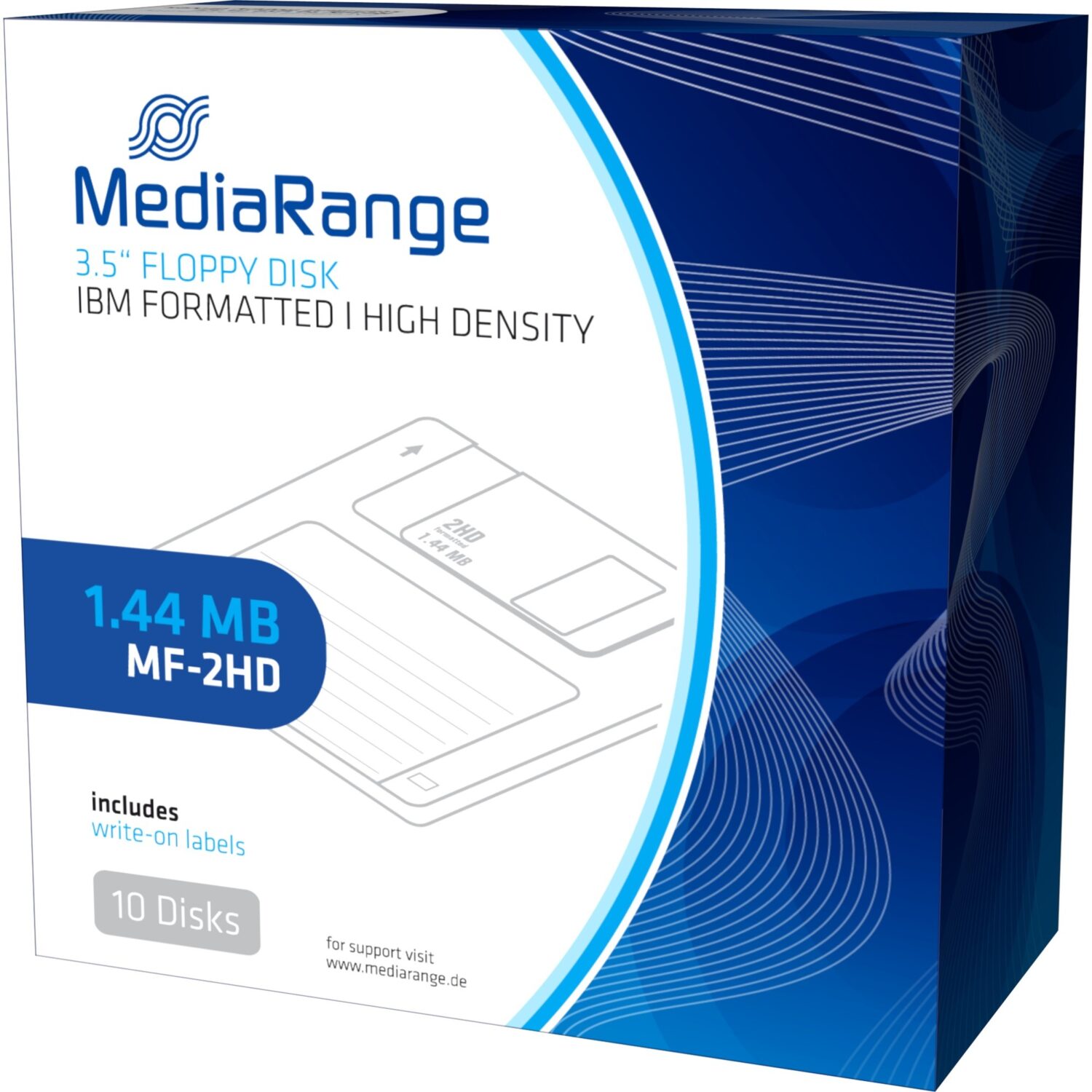 MediaRange Floppy Disks 1.44 MB – Black, 10-Pack (MR701) - Image 3