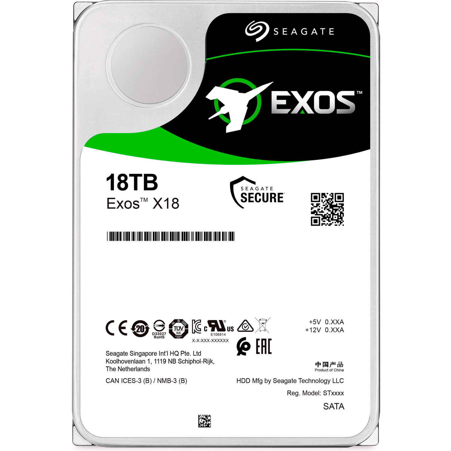 Seagate Exos X18 18 TB – Enterprise HDD 3.5" SATA 6 Gb/s (ST18000NM000J) - Image 2