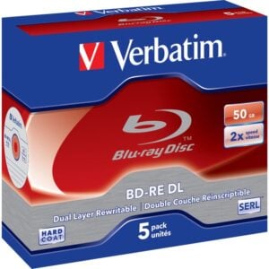 Verbatim BD‑RE DL 50 GB 2× – 5‑Disc Jewel Case