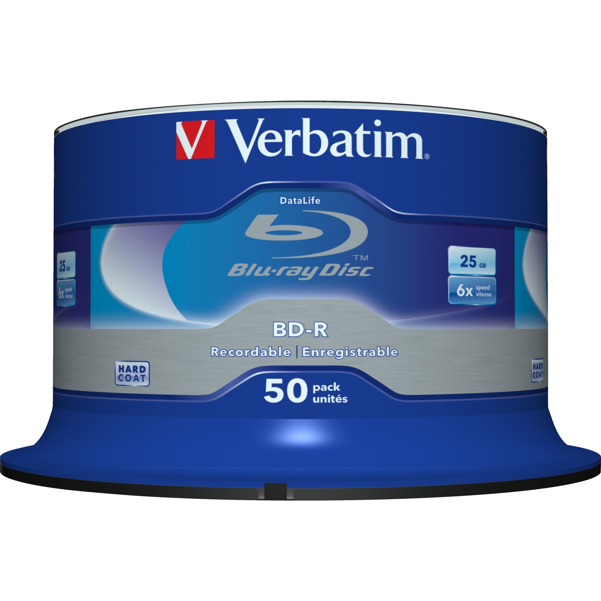 Verbatim Datalife BD‑R 25 GB 6× – 50‑Disc Spindle