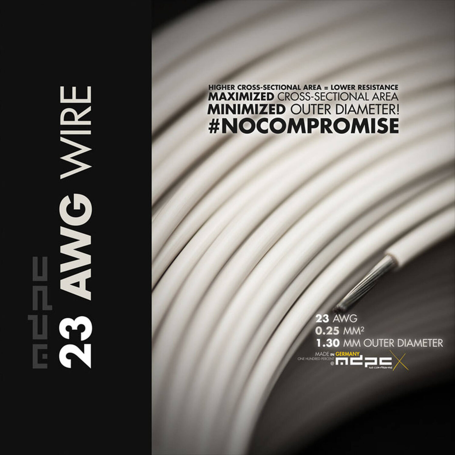 MDPC-X 23 AWG Hook-Up Wire Creme-White, 1m