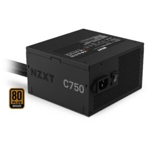 NZXT C750 – 750W 80 PLUS Bronze PSU + Modular + Compact Design (Black)