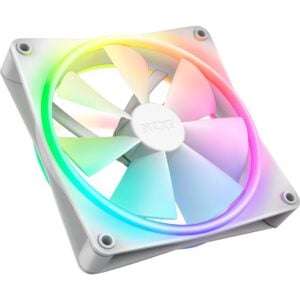 NZXT F140 RGB DUO Single 140x140x25 (White, Einzellüfter, ohne Controller, 140 mm)
