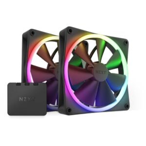 NZXT F140 RGB Twin Pack 140x140x26 (Black, 2er Pack inkl. RGB & Fan Controller, 140 mm)