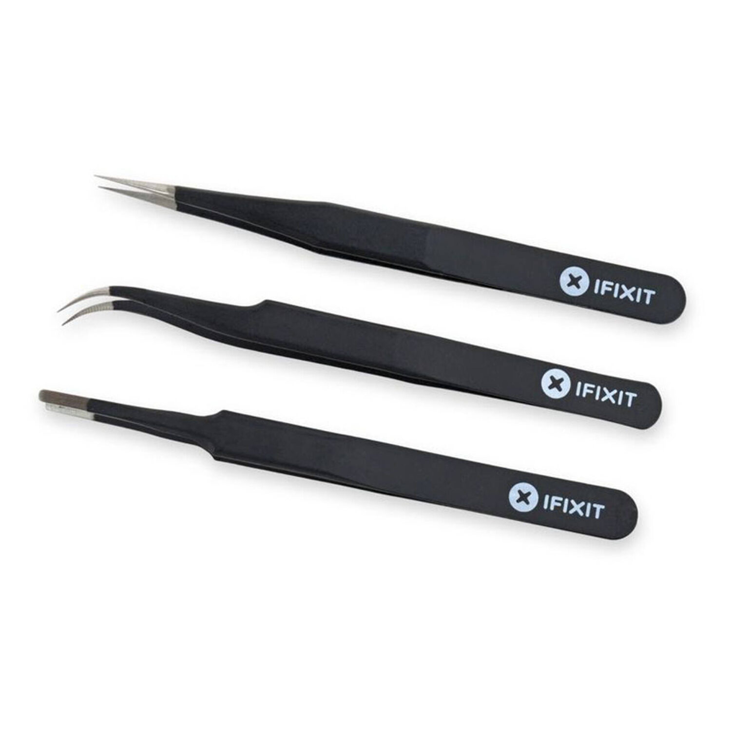 iFixit Precision Tweezer Set PRO – 3-Piece Precision Tweezer Set