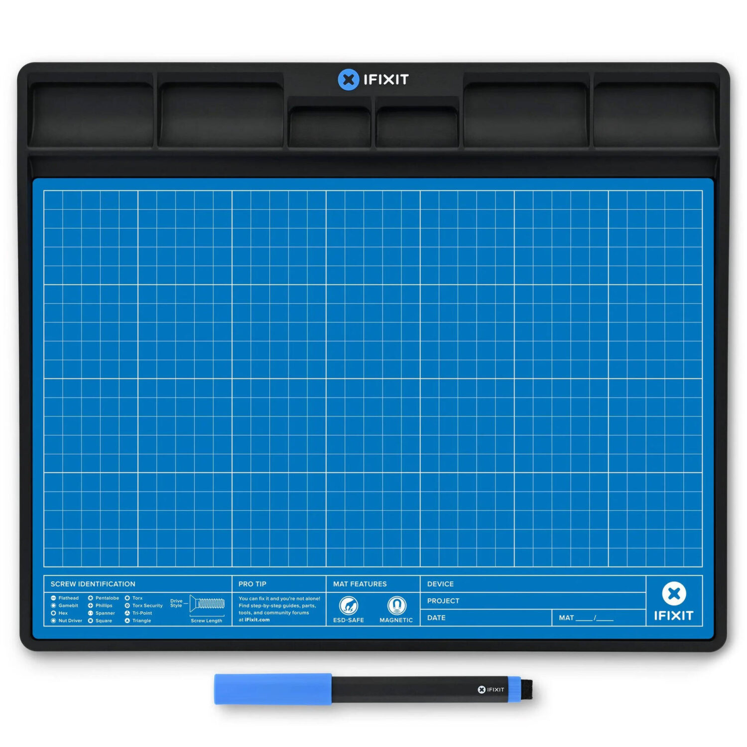 iFixit FixMat – Magnetic Project Mat, ESD-Safe, Blue