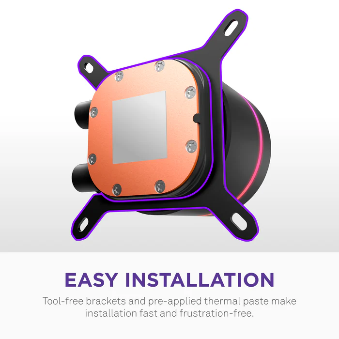 NZXT Kraken Core 240 RGB - 240mm AIO Liquid Cooler - Image 4