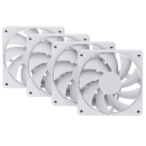 HYTE FA12 120mm PWM Case Fan 4-Pack - Snow White